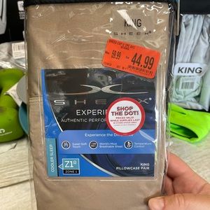 King sheex pillowcase pair in taupe